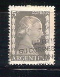 Stamps Argentina -  Eva Perón 