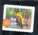 Sellos de Oceania - Australia -  yellow bellied sunbird RESERVADO