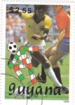 Stamps Guyana -  Mundial futbol Italia