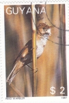 Sellos de America - Guyana -  AVE- red warbler 