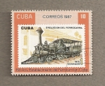 Stamps America - Cuba -  Evolución del Ferrocarril