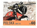 Stamps Poland -  caballero medieval