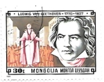 Sellos de Asia - Mongolia -  Beethoven