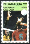 Stamps Nicaragua -   JUEGOS  OLÍMPICOS  DE  BARCELONA  1992, VOLEYBALL.