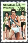 Stamps Nicaragua -   JUEGOS  OLÍMPICOS  DE  BARCELONA  1992, CARRERA.