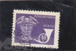 Stamps Romania -  cartero y corneta 