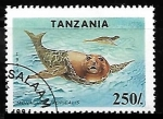Stamps : Africa : Tanzania :  Focas - Caribbean Monk Seal