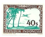 Stamps : Asia : Indonesia :  aereo