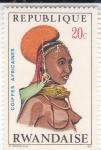 Stamps Rwanda -  peinado africano 