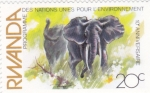 Stamps Rwanda -  elefantes