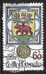 Stamps Czechoslovakia -  Escudos de armas - animales heráldicos 