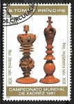 Stamps : Africa : S�o_Tom�_and_Pr�ncipe :  Ajedrez - piezas inglesas