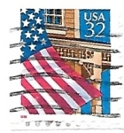 Stamps : America : United_States :  bandera