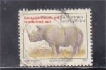 Stamps : Africa : South_Africa :  rinoceronte blanco 