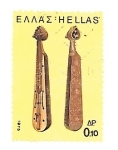 Stamps : Europe : Greece :  instrumentos musicales