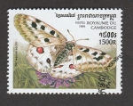 Stamps Cambodia -  Parnassius apollo