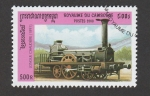 Stamps Cambodia -  Locomotora Long Chaudiere 1891