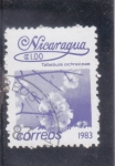 Stamps : America : Nicaragua :  flores- tabebula ochreceae