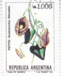 Sellos de America - Argentina -  flores- patito