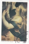 Stamps S�o Tom� and Pr�ncipe -  DESCENSO DE LA CRUZ 350 ANIVERSARIO MUERTE DE RUBENS