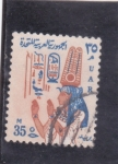 Stamps : Africa : Egypt :  ilustración egipcia