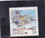 Sellos de Oceania - Australia -  servicio postal