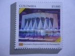 Stamps Colombia -  Catedral Metropolitana-Escenarios Representativos de Barranquilla.