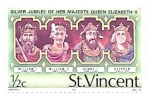 Stamps America - Saint Vincent and the Grenadines -  reyes de Inglaterra