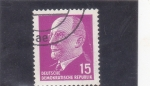 Stamps : Europe : Germany :  presidente Walter Ulbricht 