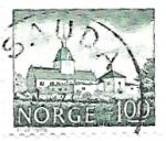 Sellos de Europa - Noruega -  arquitectura tradicional