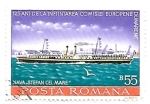 Sellos de Europa - Rumania -  barco