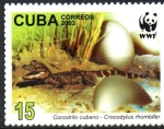 Stamps Cuba -  COCODRILO  CUBANO.  CAPTURA  DE  HUEVOS.