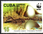 Sellos de America - Cuba -  COCODRILO  CUBANO.  CAPTURA  DE  HUEVOS.