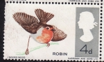 Stamps United Kingdom -  Robin (Turdus Migratorius)