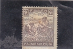 Stamps Hungary -  campesinos