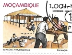 Stamps Mozambique -  arqueología
