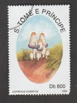 Stamps : Africa : S�o_Tom�_and_Pr�ncipe :  Coprinus  comatus