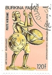 Stamps Burkina Faso -  arte africano
