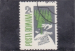Stamps Romania -  Reciclaje del papel para proteger el bosque