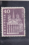 Stamps : Europe : Switzerland :  catedral de Ginebra