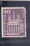 Sellos del Mundo : Europa : Suiza : catedral de Ginebra