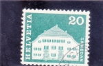 Stamps : Europe : Switzerland :  casa típica de Samedan 