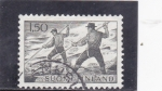 Stamps Finland -  Los bajadores de troncos, raiers