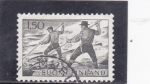 Stamps : Europe : Finland :  Los bajadores de troncos, raiers