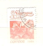 Sellos de America - Nicaragua -  hibiscus rosa