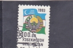Stamps Uzbekistan -  bandera 