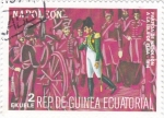 Stamps Equatorial Guinea -  Partida de Napoleón a la isla de Elba 
