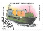 Stamps : Africa : Madagascar :  barco