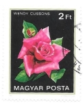 Stamps : Europe : Hungary :  rosas