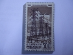 Stamps Mexico -  50 Aniversario de la Revolución Mexicana (1910-1960) -Nacionalización, Industria Eléctrica - Electri